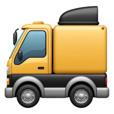 quiero un emoji de un camion de envios en tonos negro sticker
