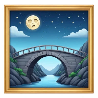 Failing moon bridge sticker
