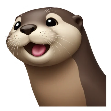 Otter giving a Kiss sticker