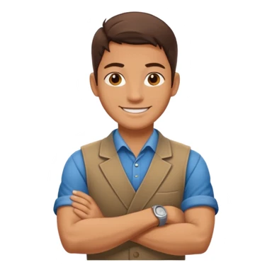 Mach mir einen trader an der wallstreet mit verschränkten armen sticker