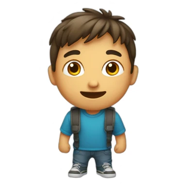 niño jugando sticker