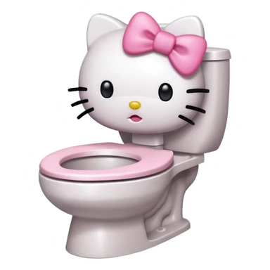 Hello kitty qui fait caca sticker