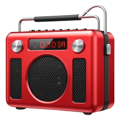 Portable Music Amplifier red sticker