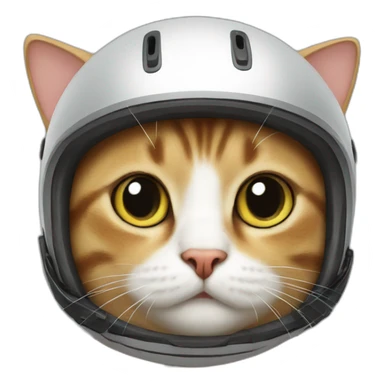 cat with helmet sticker