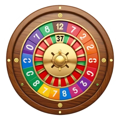 roulette wheel rainbow 1 to 7 sticker