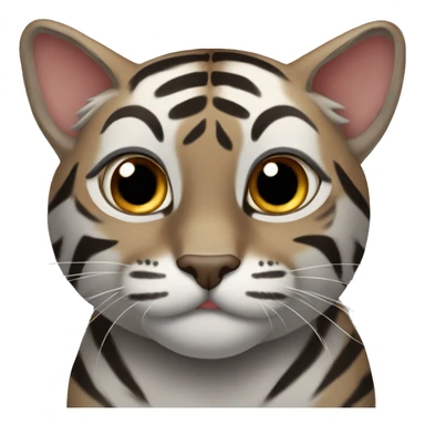 Brown and grey tiger cat sticker