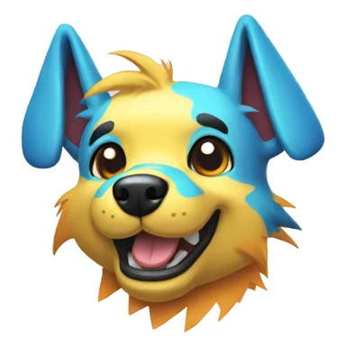 Colorful Electric Dog Pokémon sticker
