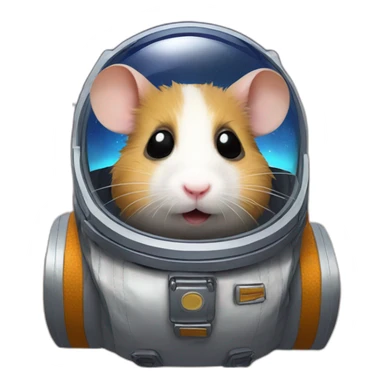Space traveler hamster sticker