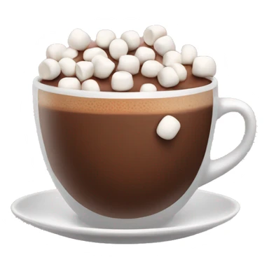 A cup of hot chocolate with little marshmallows  sticker