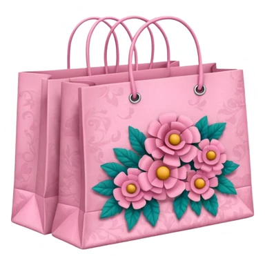 Shopping bags girly  sticker