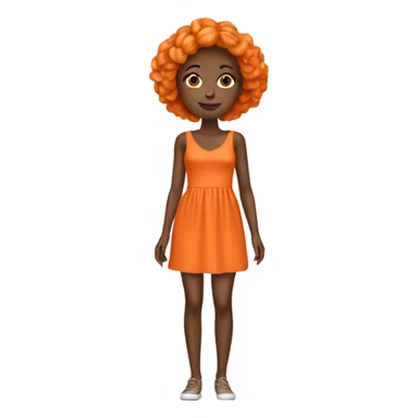 fashion orange dress sticker
