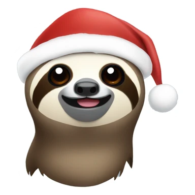 Sloth with Santa hat sticker