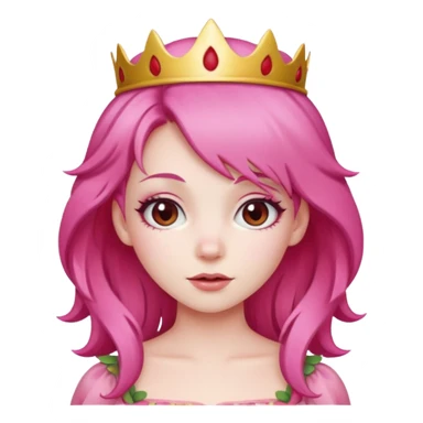 Strawberry princess pink hair pale  sticker