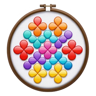 Cross stitch  sticker