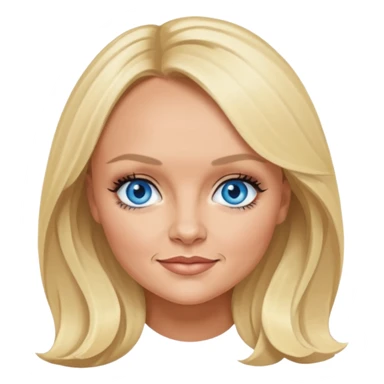 Emma Bunton with blue eyes sticker