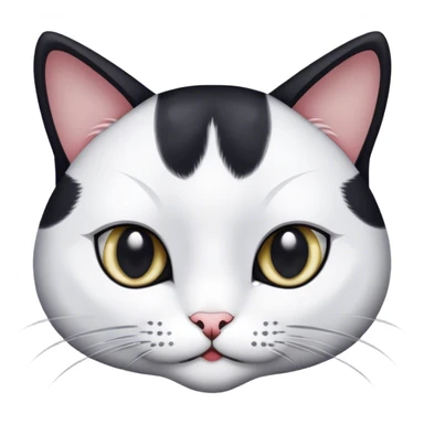 Black and white cat gray eyes sticker