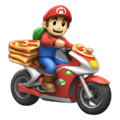 mariokart pizza sticker