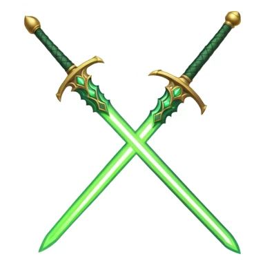 green fire sword sticker