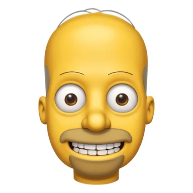 Homer Simpson with big eyes sticker