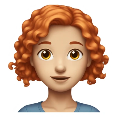 Red-hair-girl blue-eyes bright-skin sticker