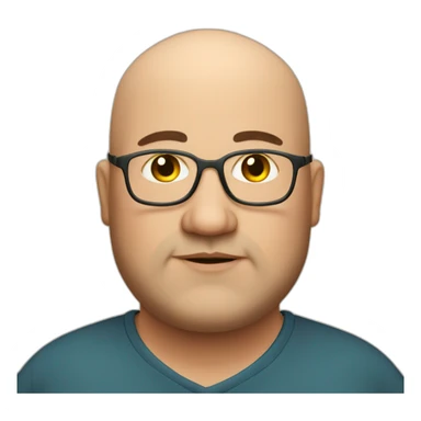 A fat, bald man that is a Latin teacher  sticker