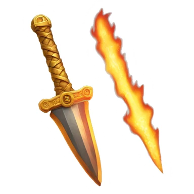 Flaming bitcoin sword sticker