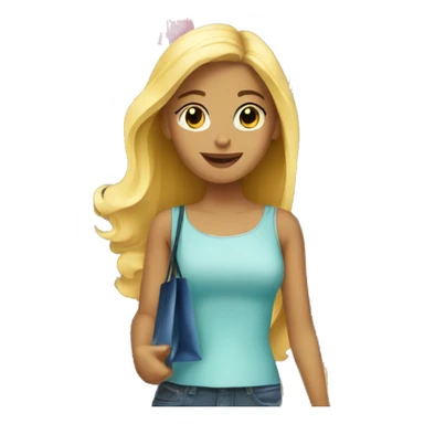 blonde girl shopping sticker