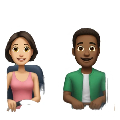 Patrick et Vivianne dans un bus  sticker