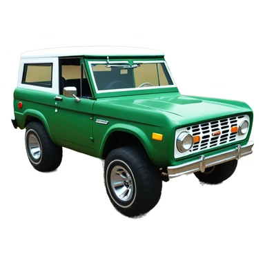 Green vintage ford bronco sticker