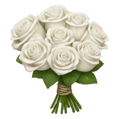 White rose bouquet  sticker