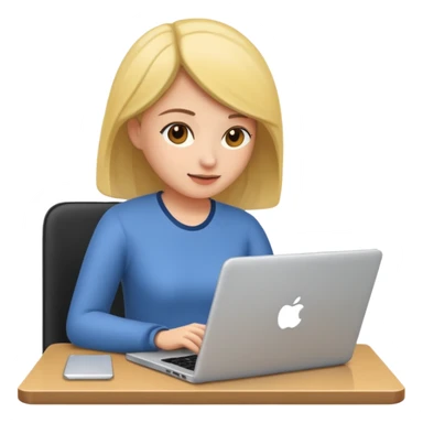 woman using laptop sticker