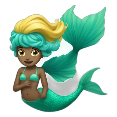 Swimming mermaid sticker