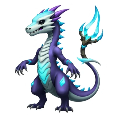 Shiny Bioluminescent Glowing Ethereal Eldritch Marowak-Duskull-Darkdramon-fusion sticker