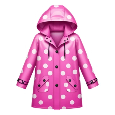 pink polka dot raincoat sticker