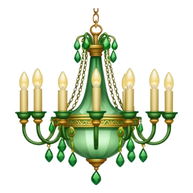 chandelier green sticker