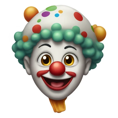 Clown sticking tongue sticker