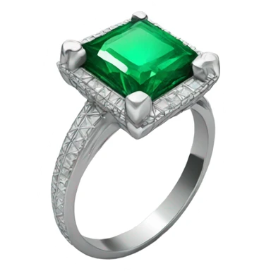 emerald small silver ring sticker