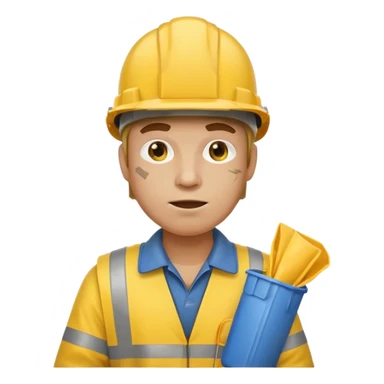 garbage man with yellow helmet holding garbage  sticker