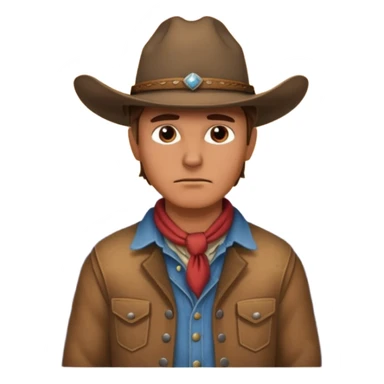 сгенерируй ковбоя который грустно смотрит на закат, он стоит на горах, которые такие как в америке на западе sticker