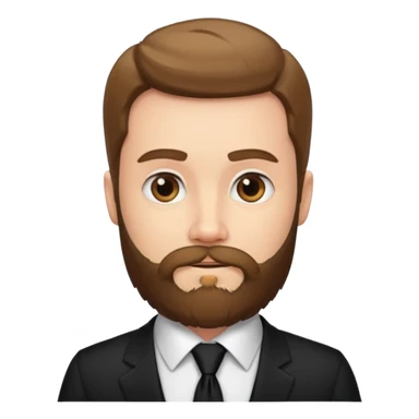 bearded man with long tie sticker