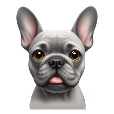 Grey French bulldog sticker