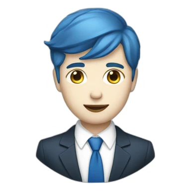 Legal in a suit white and ejes blue sticker