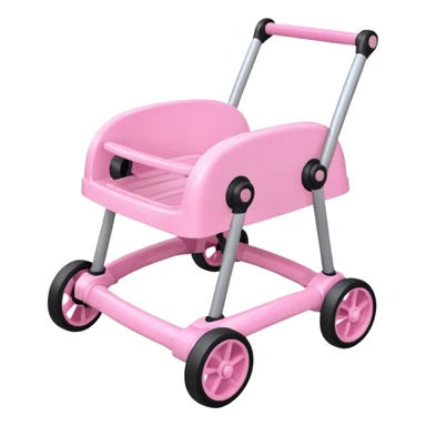 pink baby walker sticker