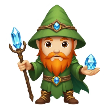 druid character sudden idea crystal flash sticker