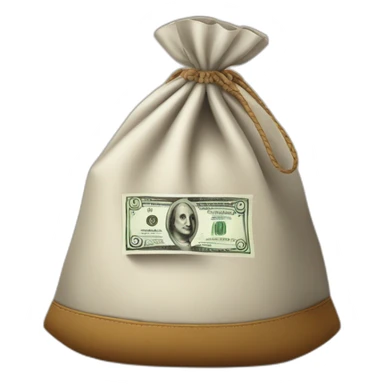 ladrón con bolsa de dinero en el ombro sticker