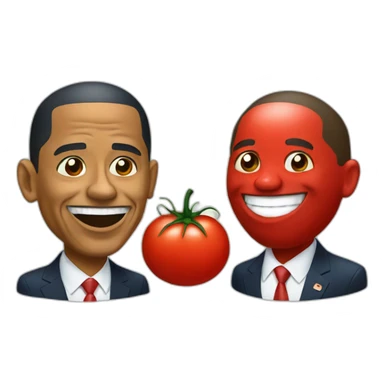 obama and tomato sticker