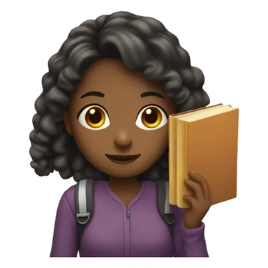 girl with books sticker