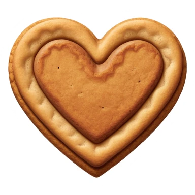 snicker doodle cookie with cinnamon powder on top in a heart shape cookie sticker
