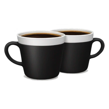 2 black cups of coffee sticker