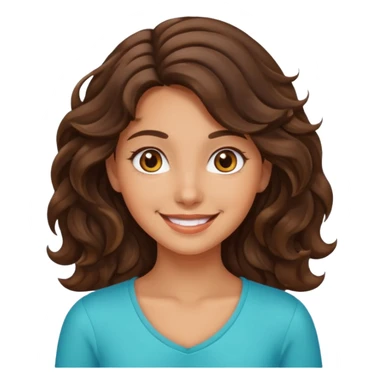 Brunette girl wavy nothing full body  sticker